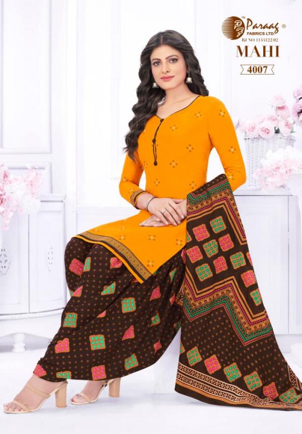 Paraag Mahi Vol-4 Cotton Designer Readymade Suit